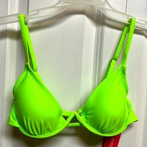 Xhilaration Florissant Green Underwire Bikini Top Jr Size 0 / 2 S NWT